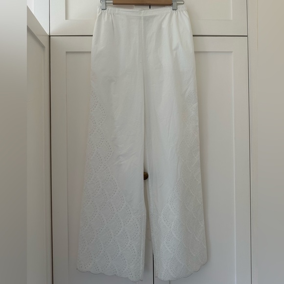 LOULOU STUDIO NWT Dulche Broderie Anglaise Pants M Medium - Picture 9 of 11